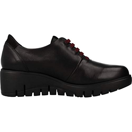 Fluchos | Zapato de Mujer | Manny F0698 Sugar Negro Zapato | Zapato de Piel de Vacuno de Primera Calidad | Cierre con Elásticos | Piso EVA