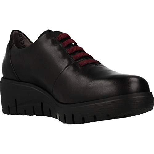 Fluchos | Zapato de Mujer | Manny F0698 Sugar Negro Zapato | Zapato de Piel de Vacuno de Primera Calidad | Cierre con Elásticos | Piso EVA