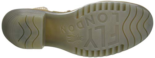 Fly London Woze118fly, Sandalia Mujer, Bronceado y Dorado, 38 EU