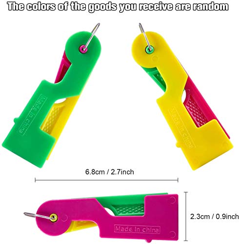FLZONE Dispositivo de Hilo de Aguja,6 Piezas Enhebrador de Aguja Automático con 30 PCS Agujas de Coser para Proyectos de Manualidades de Costura
