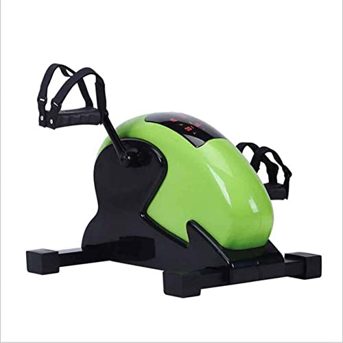 FMHCTN Pedal eléctrico ejercitador, Mini Ciclismo Resistencia Bicicletas, Rehabilitación Brazo y la Pierna Entrenador, aparatos de Gimnasia para la Tercera Edad (Greena)