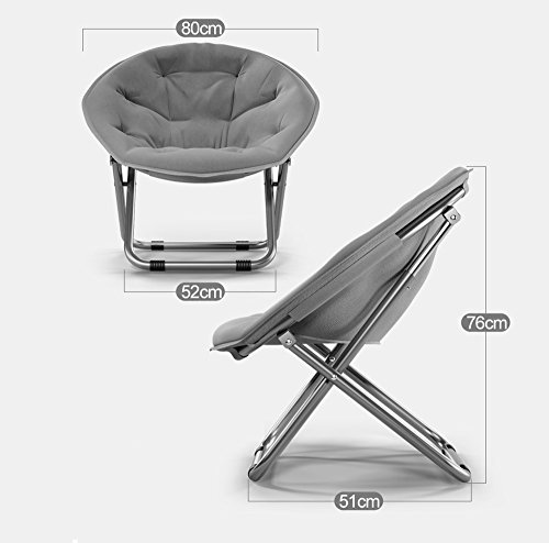 Folding Chairs Casa al Aire Libre Gran Luna Silla para Adultos/Sillón de Sol/Sillón reclinable/Sillón/Plegable/Silla Redonda/Sillón (Color : Marina)