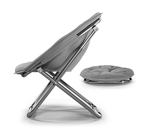 Folding Chairs Casa al Aire Libre Gran Luna Silla para Adultos/Sillón de Sol/Sillón reclinable/Sillón/Plegable/Silla Redonda/Sillón (Color : Marina)