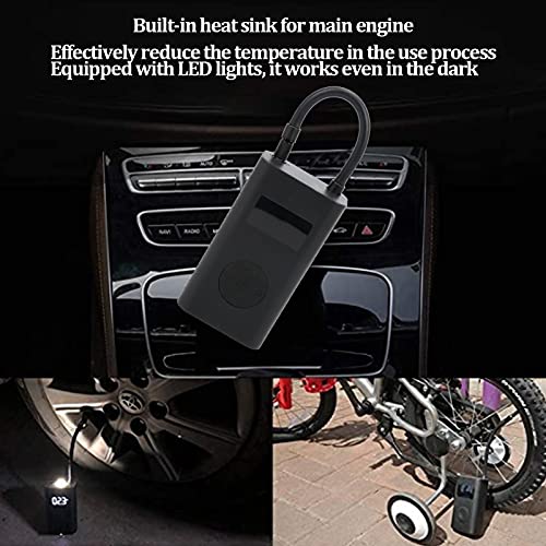 FOLOSAFENAR Sensor de Presión de Neumáticos Digital Inteligente LED, Bomba de Aire Eléctrica de Carga Automática con Luces LED para Varias Boquillas para Neumáticos de Bicicleta Neumáticos de Scooter