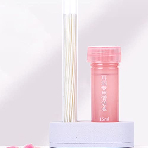 FOMIYES 1 Juego de Pendientes de Hilo Dental para Agujeros Piercing para Después de Cuidado Rosa Fragancia Eliminación de Olores Piercing para Oreja Herramienta de Limpieza con Líquido de