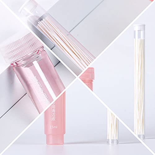 FOMIYES 1 Juego de Pendientes de Hilo Dental para Agujeros Piercing para Después de Cuidado Rosa Fragancia Eliminación de Olores Piercing para Oreja Herramienta de Limpieza con Líquido de