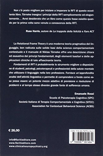 Fondamenti di RFT. Un’introduzione alla Relational Frame Theory e alle sue applicazioni cliniche (Cognitivismo clinico)