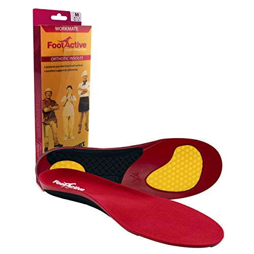 FootActive Workmate - Plantillas para trabajar con la mejor suela absorbente y cómoda para pies durante todo el día, Rojo (rojo), 36/38 EU