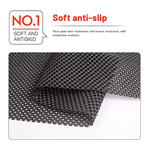 Foraco Alfombrilla antideslizante,base de alfombra antideslizante de usos múltiples,alfombrilla de goma impermeable,revestimiento para cajones de estantes que se puede cortar a cualquier tamaño(Negro)