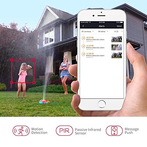 Foscam C1 720P HD WiFi - Cámara IP de Seguridad, Lente 1MP con P2P, Audio Birireccional, Negro