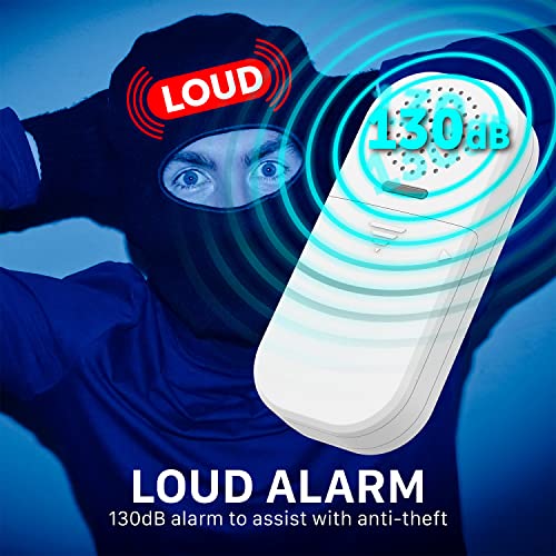 Fosmon Alarma antirrobo antirrobo con Control Remoto, Ventana y Puerta Abiertas Entrada Abierta Alerta Sensor magnético de Contacto Funciona con Pilas Sirena ruidosa 130dB