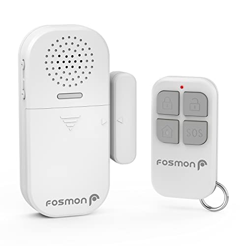 Fosmon Alarma antirrobo antirrobo con Control Remoto, Ventana y Puerta Abiertas Entrada Abierta Alerta Sensor magnético de Contacto Funciona con Pilas Sirena ruidosa 130dB