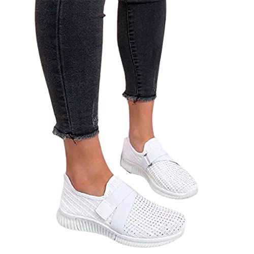 Frdun Zapatos cómodos con soporte de arco para mujer, zapatos sin cordones con suela ortopédica, zapatillas de deporte de moda para mujer, zapatos casuales para caminar
