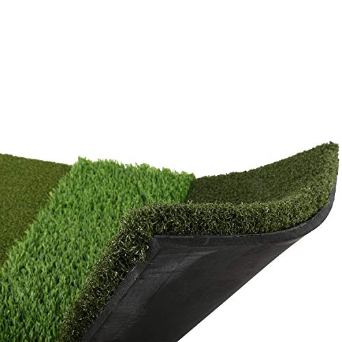 FreeTec 3 en 1 Alfombra de práctica de Golf Césped de práctica de Golf Césped Artificial (25 "x 16) Se puede utilizar en Patios Residenciales Interiores Exteriores