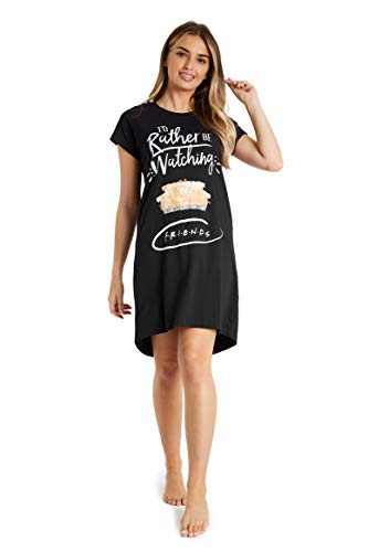 FRIENDS Pijamas Mujer Verano, Ropa Mujer de Algodon Suave, Camison Mujer Verano de Manga Corta, Merchandising Oficial Regalos Originales para Mujeres y Adolescentes (L)