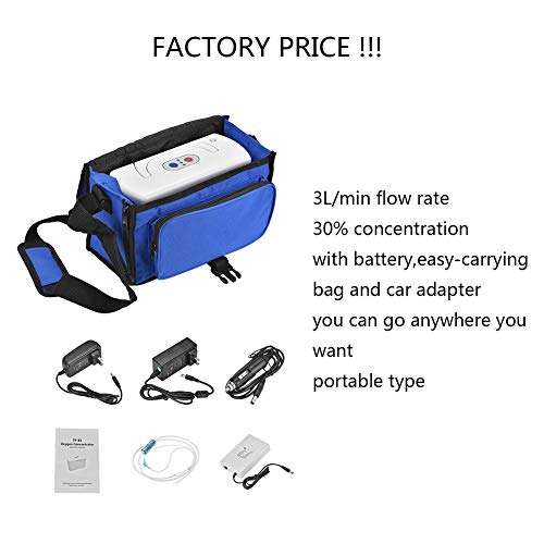FSYG Concentrador de oxígeno portátil con batería Recargable extraíble para el hogar y el Viaje Use el Mejor concentrador de oxígeno