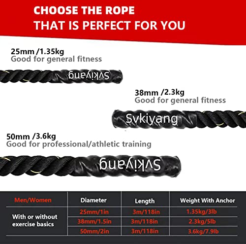 FuGuiB saltar la cuerda para adultos entrenamiento de la fuerza saltar la cuerda con pesas para el gimnasio la construcción de músculo resistencia, la entrega de guantes y bolsas(3M) (50mm,3.6kg)