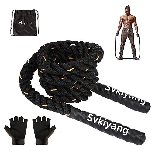 FuGuiB saltar la cuerda para adultos entrenamiento de la fuerza saltar la cuerda con pesas para el gimnasio la construcción de músculo resistencia, la entrega de guantes y bolsas(3M) (50mm,3.6kg)