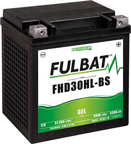 Fulbat - Batería moto Gel FHD30HL-BS/ETX30L 12V 30Ah
