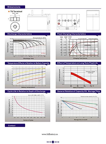 FullBattery Batería Gel Ciclo Profundo 12V 80Ah PBCG12-80