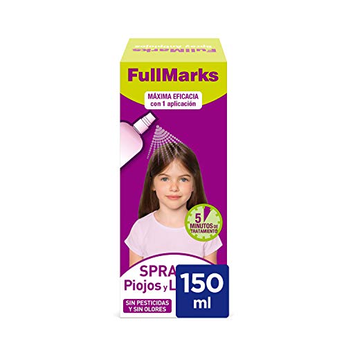 FullMarks Spray Antipiojos para Niños con Lendrera, Sin Pesticidas, Inoloro e Incoloro - Spray 150 ml