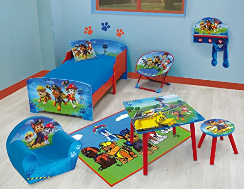 Fun House 712533 - Mesita de Noche (Madera de contrachapado de Densidad Media, 33 x 30 x 36 cm), diseño de La Patrulla Canina, Color Azul
