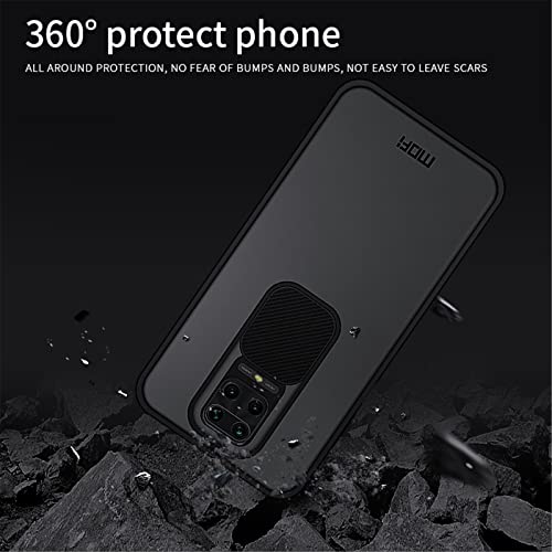 Funda Compatible con Xiaomi Redmi Note 9S/9 Pro/9 Pro MAX, Fundas para cámara Deslizante, Ligera Delgada Ajuste PC Case Duro Plastico Carcasa Resistente Anti-Rasguño Protección Cover (A)
