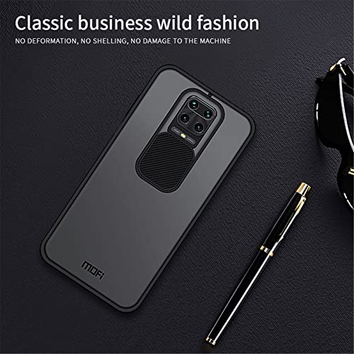 Funda Compatible con Xiaomi Redmi Note 9S/9 Pro/9 Pro MAX, Fundas para cámara Deslizante, Ligera Delgada Ajuste PC Case Duro Plastico Carcasa Resistente Anti-Rasguño Protección Cover (A)