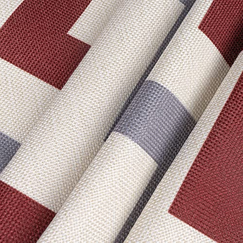 Funda de cojín de 45 x 45 cm, juego de 4 con Home Sweet Home, funda de cojín decorativa con cremallera oculta, cojín de sofá, cojín de sofá de Navidad (rojo)