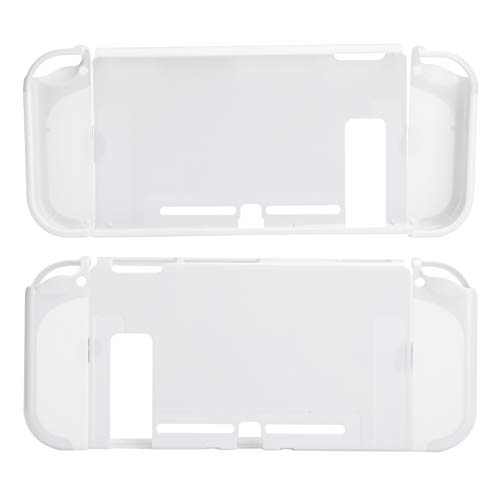 Funda para Gamepad, Fácil de Desmontar, Diseño Dividido, Fácil de Usar, PC + ABS Mateial, Carcasa para Gamepad con Mango en Forma de Arco para Viajes, para el Hogar, para(Gris Claro + Blanco)