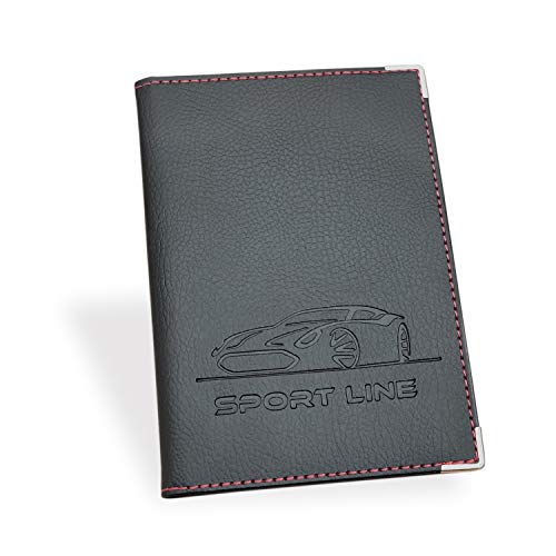 Funda para Permiso de circulación de Coche - Titular de Tarjeta - « Sport Line » - Polipiel