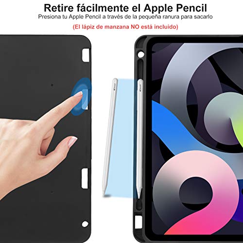 Funda Teclado iPad Air 4, iPad Pro 11 2021/2020/2018 Teclado Bluetooth Desmontable Retroiluminado 7 Colores, Español Ñ Funda con Teclado para iPad Air 4 10.9"/iPad Pro 11" 2021/2020/2018