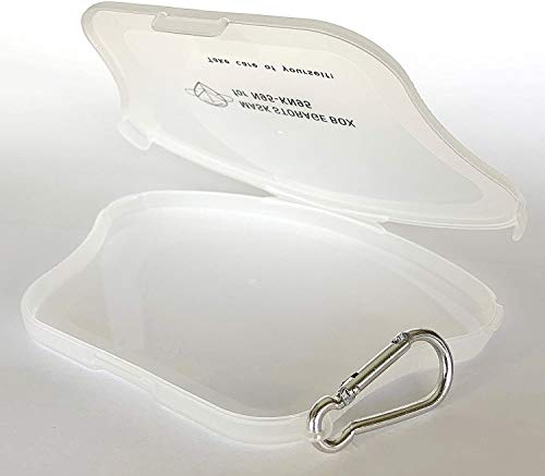 FUSKANG Estuche para mascarillas.Caja para mascarillas Multicolor.Protege TU MASCARILLA DE BACTERIAS Y Suciedad.PP alimenticio.Práctica y Robusta.Ideal niños Colegio (Color : Transparente)