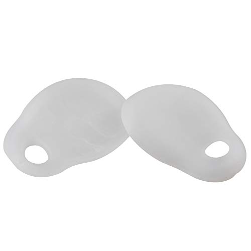 Futheda 2 Pares Almohadillas para Juanete, Separador de dedos completo para aliviar el dolor de pies, Gel Correctores de Dedos de Pie Toe Espaciadores protector (Dedo gordo, blanco)
