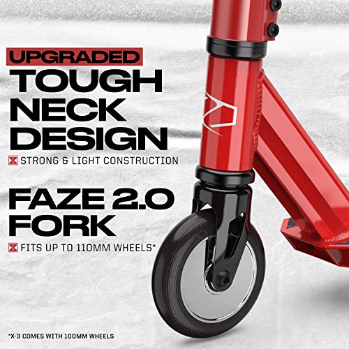 Fuzion X-3 Patinete Pro Scooters Freestyle - Patinetes Freestyle (2020 Rojo)