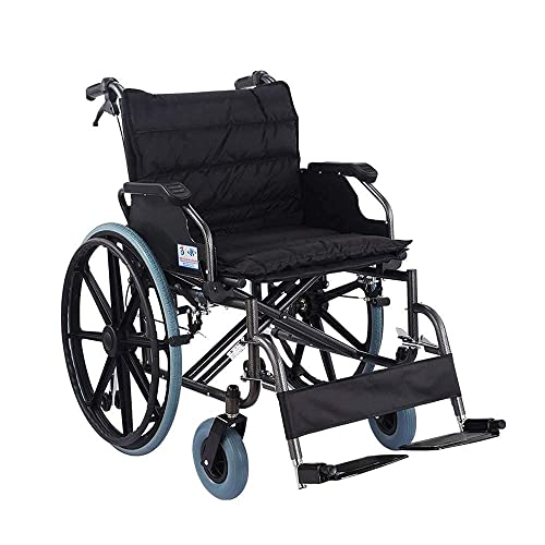 FYHH-JZHY Silla De Ruedas Liviana Portátil Plegable Ligero Portátil con 56Cm De Ancho Asiento Obeso Anciano Discapacitado Caminante Autopropulsado Vida Interesante