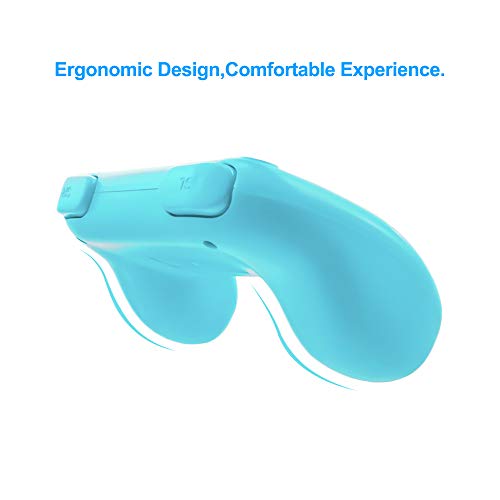 FYOUNG Empuñadura De Controlador Grip Compatible con Joy con para Switch & OLED Modelo, Accesorios De Soporte Mando Cómodo De Superficie De Goma (Paquete De 2) - Verde Claro/Azul