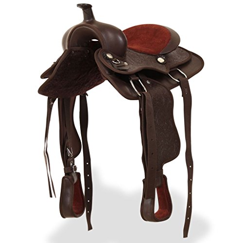 FZYHFA - Sillín de Piel auténtica para Asiento Profundo (supercómodo, 30 cm), Color marrón