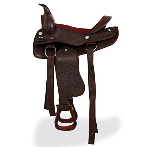 FZYHFA - Sillín de Piel auténtica para Asiento Profundo (supercómodo, 30 cm), Color marrón