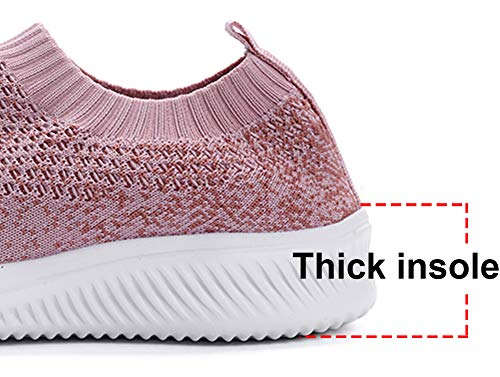 Gaatpot Mujer Zapatillas Casual Mocasines Mesh Calzados para Correr en Asfalto Zapatillas de Estar por Casa Deportivo de Exterior Zapatos Pink 37.5/38EU=38CN