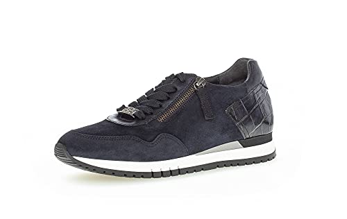 Gabor Mujer Zapatillas, señora Bajo,Plantilla Desmontable,cordón,Zapato con cordón,Zapato Deportivo,Ocio,Zapato bajo,Azul (Dark-Blue),43 EU / 9 UK
