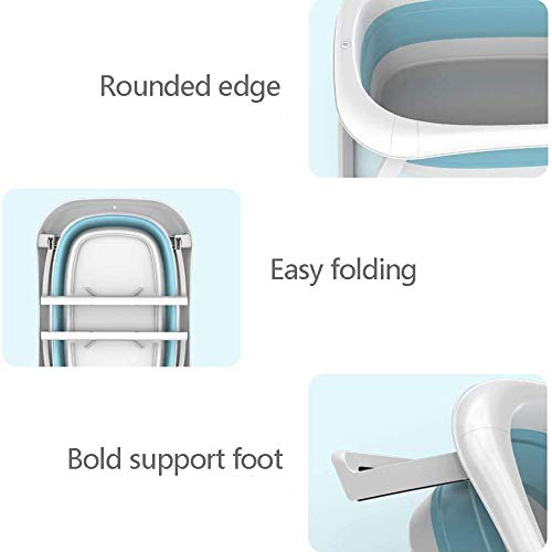 Gaojian Tina de bañera Plegable, bebé 0-6 años Ducha Cuenca con Taburete de baño de Temperatura, Espacio Grande Vertical Plegable Bañera Bañera Bañera Piscina para niños