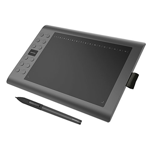 GAOMON M106K Tableta Gráfica con 2048 Niveles de Presión 12+16 Teclas de Atajo, Portátil para Dibujar/Editar