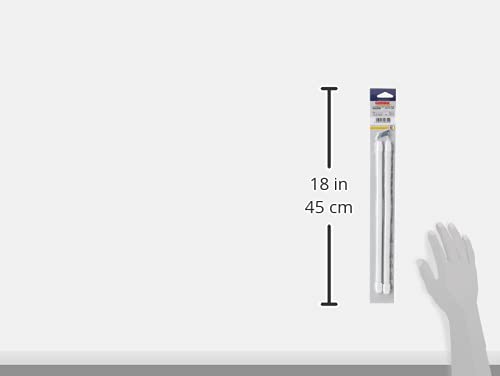 Gardinia Juego de 2 barras de cortina, 30-50 cm, extensible, metal y plástico, blanco