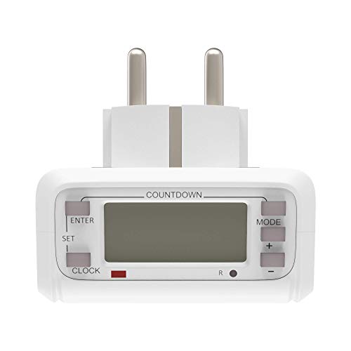 Garza Power - Temporizador-programador digital MINI, 16 programas, 24 horas