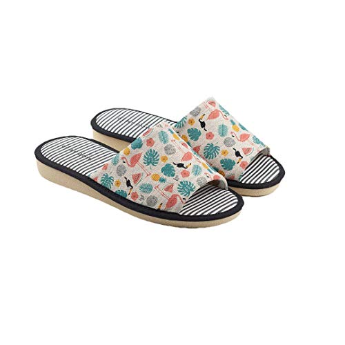 Garzon P400.177 - Zapatilla de casa para Mujer de Garzón Abierta con Dibujos Divertidos Mujer Color: Blanco Talla: 37