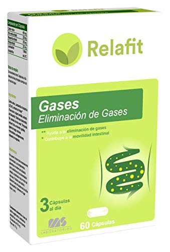 Gases - 60 Cápsulas | Relafit - Laboratorios MS | Suministro para 1 mes | Ayuda a la expulsión de gases