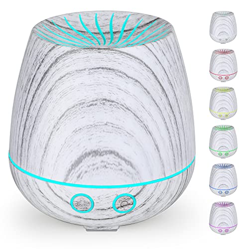 GeeRic humidificador ultrasónico aromaterapia 120ml, USB Difusor de aceite perfumado Nebulizador para aceites esenciales con 7 colores LED silencioso para yoga