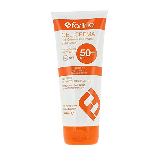 GEL CREMA FARLINE PROTECCIÓN MUY ALTA 50+ UVA-RESISTENTE AL AGUA SIN PARABENOS 200 ML C.N. 182929