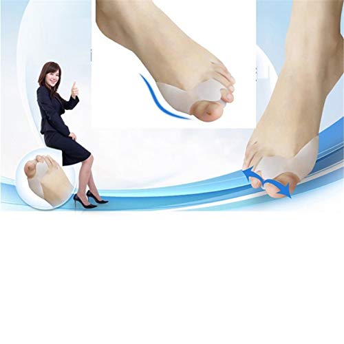 Gel Cuidado de los pies Herramienta Coronador Corrector Hueso Protector de dedo gordo del pie Hallux Valgus Enderezadora del dedo del pie Pedicura - Blanco
